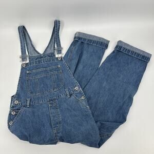 Vintage London London Denim Overalls Womens Size M Blue Dungarees 90s